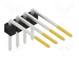Connector: pin strips; pin header; male; PIN: 4; 2.54mm; THT; 1x4