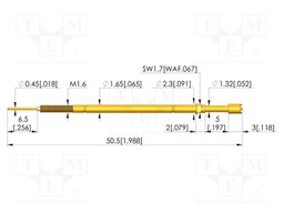 Test needle; screw-in