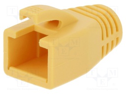 RJ45 plug boot; 8mm; Colour: yellow