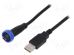 Adapter cable; USB A plug,USB B mini plug (sealed); IP68; 4.5m