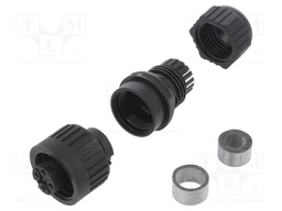 Connector: circular; female; IP67; CA; for cable; straight