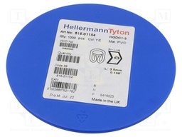 Markers for cables and wires; Label symbol: O; 1÷3mm; PVC; yellow