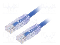 Patch cord; TX6A™ 10Gig,U/UTP; 6a; solid; Cu; PVC; blue; Len: 3m