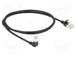Patch cord; S/FTP; Cat: 6a; RJ45 plug,RJ45 down angled plug; 1m
