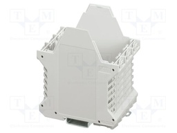 Enclosure base; with FE contact; grey; UL94V-0; ME 67,5; Y: 99mm