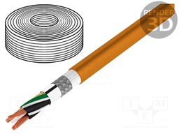 Wire: motor; chainflex® CF896; 4G4mm2; PUR; orange; stranded; Cu