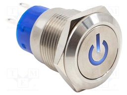 Switch: vandal resistant; SPDT; 3A/250VAC; IP67; ON-ON; blue; 3V