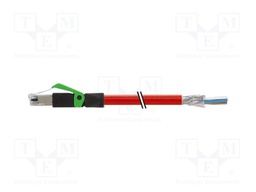 Patch cord; wires,RJ45 plug; 5e; stranded; Cu; PUR; red; 1.5m; 22AWG