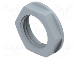 Nut; NPT1/2"; polyamide; 27mm; grey; Thread: inch,NPT; Entrelec