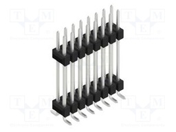 Connector: pin strips; pin header; male; PIN: 16; 2.54mm; SMT; 2x8