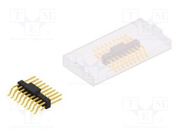 Connector: pin strips; pin header; male; PIN: 18; 2.54mm; SMT; 2x9