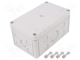 Enclosure: multipurpose; X: 110mm; Y: 180mm; Z: 90mm; PK; light grey