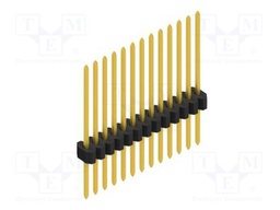 Connector: pin strips; pin header; male; PIN: 13; 1.27mm; THT; 1x13