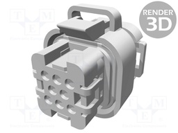 Connector: automotive; AMPSEAL; plug; female; PIN: 8; for cable
