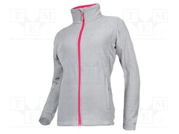 Fleece sweatshirt; Size: XXXL; gray-pink; women's; 290g/m2