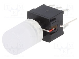 Microswitch TACT; DPDT; Pos: 2; 0.1A/30VDC; THT; none; red; 1.5N