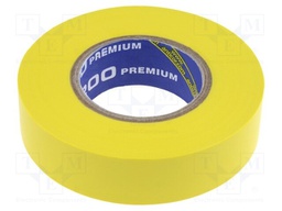 Tape: electrical insulating; W: 19mm; L: 18m; D: 0.18mm; yellow; 260%