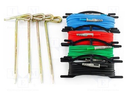 Clamp test lead set; banana plug 4mm,both sides