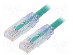 Patch cord; TX6A™ 10Gig,U/UTP; 6a; solid; Cu; PVC; green; Len: 1m