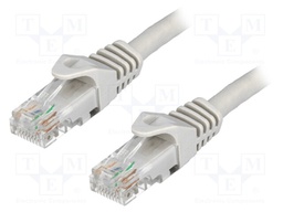 Patch cord; U/UTP; 6; stranded; CCA; PVC; grey; 0.5m
