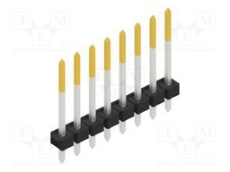 Connector: pin strips; pin header; male; PIN: 8; 2.54mm; THT; 1x8