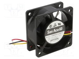 Fan: DC; axial; 12VDC; 60x60x25mm; 63.6m3/h; 44dBA; ball bearing