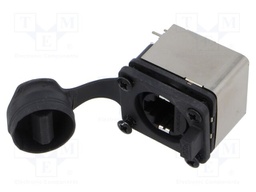 Connector: RJ45; socket; shielded; THT; 19.8x24mm; 8p8c; Cat: 5e