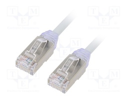 Patch cord; F/UTP,TX6A-28™; 6a; solid; Cu; LSZH; grey; Len: 2m; 28AWG