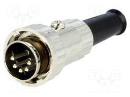 Plug; DIN; male; with strain relief; PIN: 5; Layout: 180°; straight
