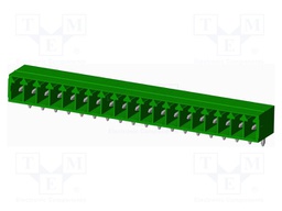 Connector: pluggable terminal block; socket; male; angled 90°