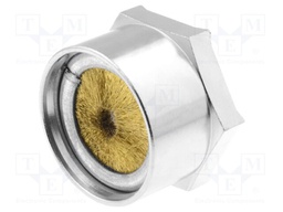 Nut; with earthing; M32; brass; nickel; 39mm; -70÷200°C; Pitch: 1.5