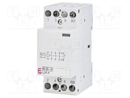 Contactor: 4-pole installation; 25A; 230VAC,230VDC; NC + NO x3