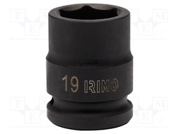 Cap; 6-angles,socket spanner,impact; HEX 19mm; 1/2"; 38mm