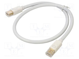 Cable; mini DisplayPort plug,both sides; DisplayPort 1.2; white