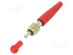 Connector: fiber optic; plug; FSMA; for cable; clamp