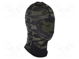 Balaclava; thermoactive; camo green and black; Size: one size