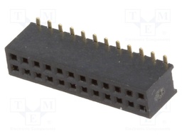 Socket; pin strips; female; PIN: 24; straight; 1.27mm; SMT; 2x12