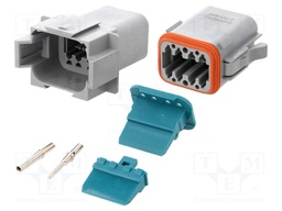 Connector: wire-wire; AT; plug; male + female; Size: 16; PIN: 8; 13A