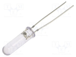 LED; white; 5mm; 3000÷4200mcd; 120°; Front: convex; 12VDC; -30÷85°C