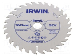 Circular saw; Ø: 160mm; Øhole: 20mm; Teeth: 30; wood