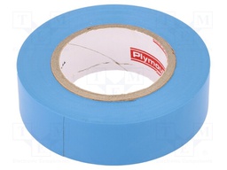 Tape: electrical insulating; W: 19mm; L: 20m; D: 0.13mm; blue; rubber