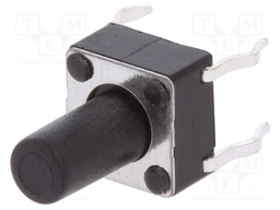 Microswitch TACT; SPST-NO; Pos: 2; 0.05A/12VDC; THT; none; 1.6N