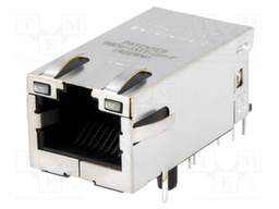 Socket; RJ45; PIN: 8; shielded,with LED; Layout: 8p8c; THT; angled