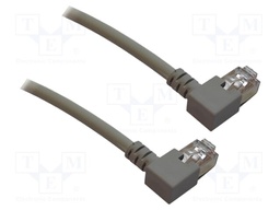 Patch cord; RJ45 left angled plug,both sides; F/UTP; 6; stranded