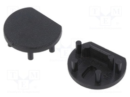 Cap for LED profiles; black; ABS; Application: PEN12; Pcs: 2