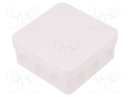 Enclosure: junction box; X: 85mm; Y: 85mm; Z: 37mm; polypropylene