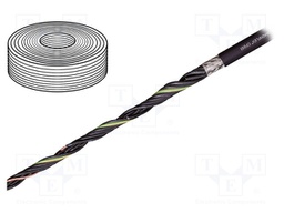 Wire: control cable; chainflex® CF881; 4G1,5mm2; PVC; black; Cu