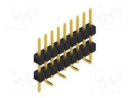 Connector: pin strips; pin header; male; PIN: 9; 2.54mm; SMT; 1x9