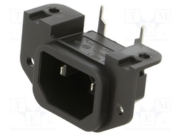 Connector: AC supply; socket; male; 10A; 250VAC; IEC 60320; C14 (E)