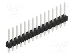 Connector: pin strips; pin header; male; PIN: 15; 2.54mm; THT; 1x15